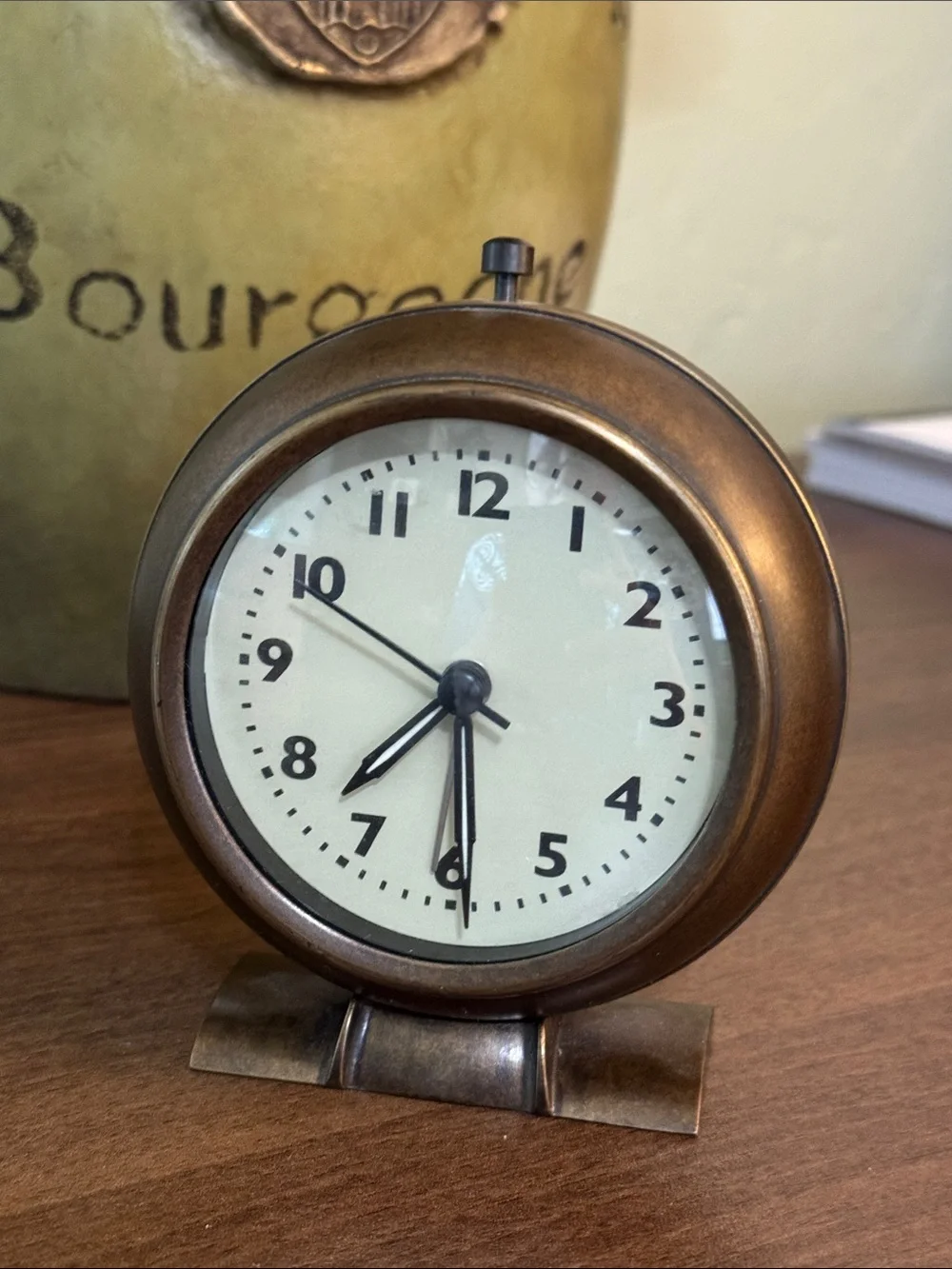 Bronze Round Table Clock - Home Wall Decor